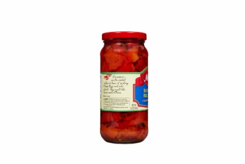 Mezzetta Roasted Red Bell Peppers Perspective: left