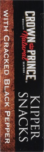 Crown Prince® Natural Kipper Snacks with Cracked Black Pepper Perspective: left