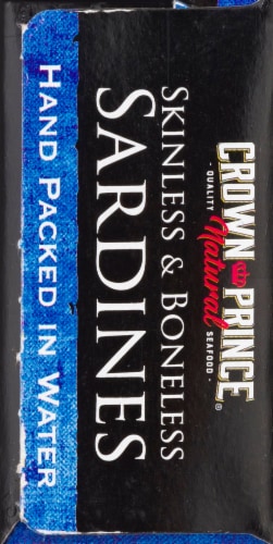 Crown Prince Natural Skinless & Boneless Sardines in Water Perspective: left