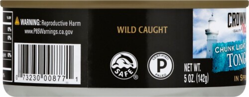 Crown Prince Natural Chunk Light No Salt Added Tongol Tuna In Spring Water Perspective: left