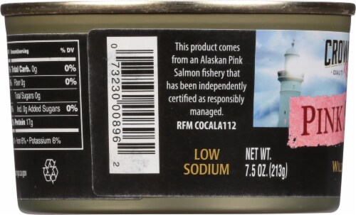 Crown Prince Natural Alaskan Pink Salmon Perspective: left