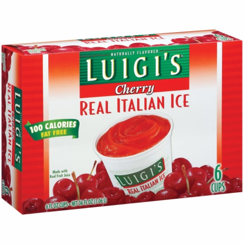 Luigi's® Cherry Italian Ice Perspective: left