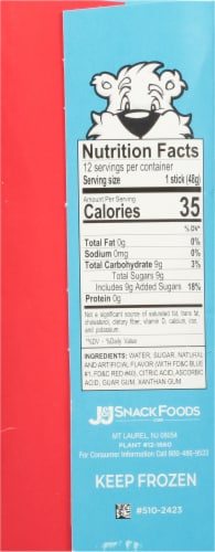 Icee® Swirled Red Cherry & Blue Raspberry Frozen Ice Pops Perspective: left
