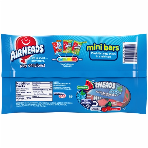 Airheads Individually Wrapped Assorted Fruit Flavored Mini Bars Perspective: left