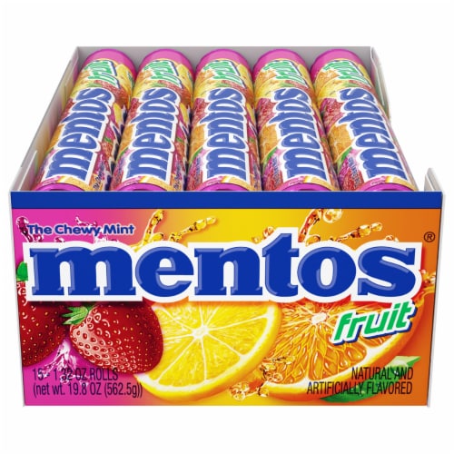 Mentos Mixed Fruit Chewy Mints Perspective: left