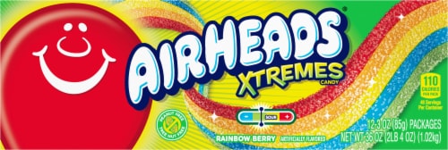 Airheads® Rainbow Berry Xtremes Candy Perspective: left
