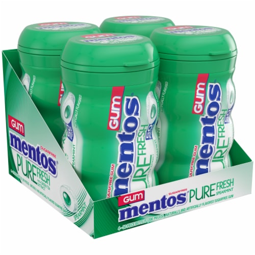 Mentos® Pure Fresh Spearmint Sugar-Free Gum Perspective: left