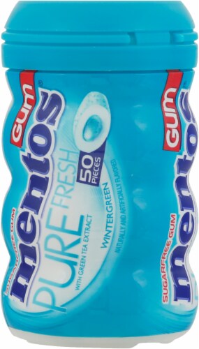 Mentos Pure Fresh Sugar-Free Chewing Gum with Xylitol, Wintergreen - 50  pieces