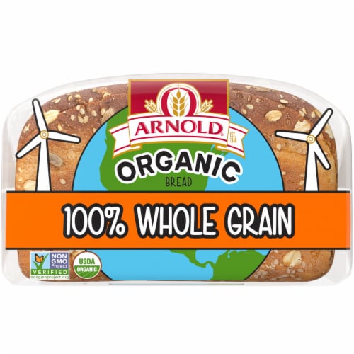 Arnold Organic 100% Whole Grain Bread Perspective: left