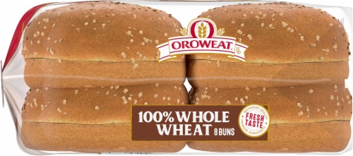 Oroweat 100% Whole Wheat Sandwich Buns Perspective: left