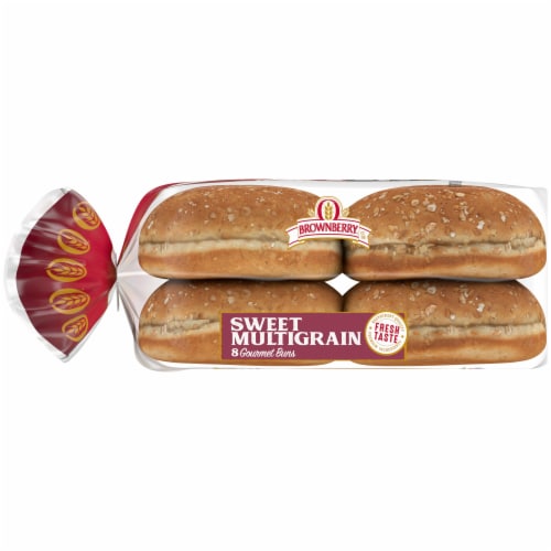Brownberry® Restaurant Style Sweet Multigrain Hamburger Buns Perspective: left