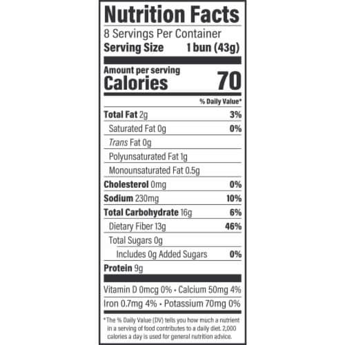 Arnold Superior Keto Plain Hamburger Buns Perspective: left