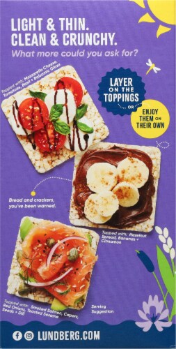 Lundberg Family Farms® Organic Thin Stackers Brown Rice Puffed Grain Cakes Perspective: left