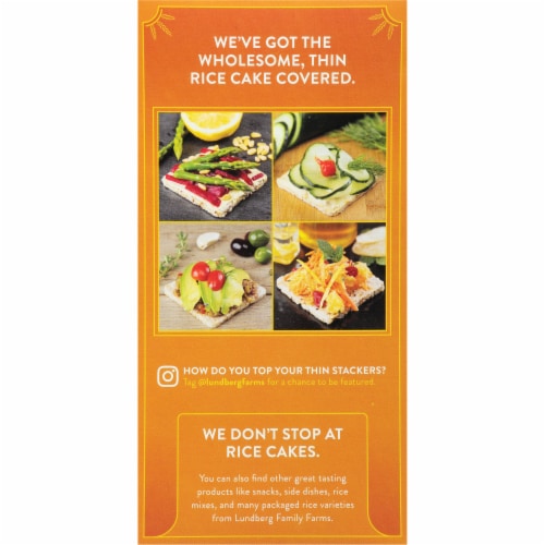 Lundberg Thin Stackers Organic Red Rice & Quinoa Puffed Grain Cakes Perspective: left