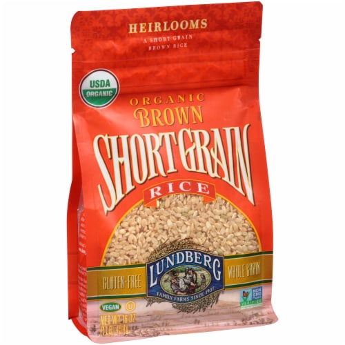 Lundberg Organic Brown Short Grain Rice Perspective: left