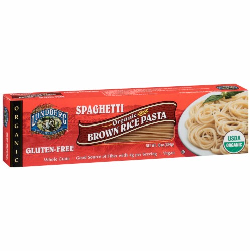 Lundberg Organic Brown Rice Spaghetti Pasta Perspective: left