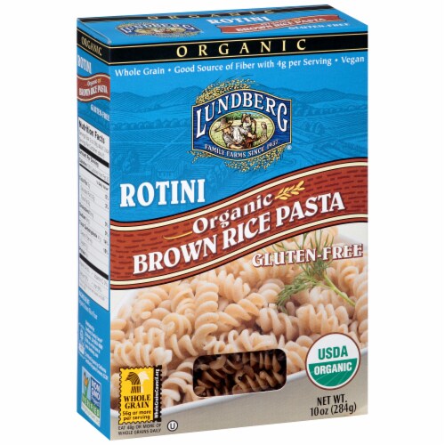 Lundberg Organic Rotini Brown Rice Pasta Perspective: left