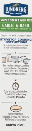 Lundberg Organic Garlic & Basil Whole Grain Rice & Wild Rice Seasoning Mix Perspective: left