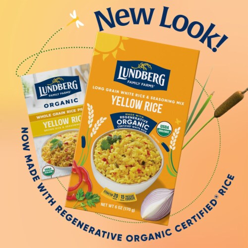 Lundberg Family Farms® Organic Long Grain Yellow Rice & Seasoning Mix Perspective: left