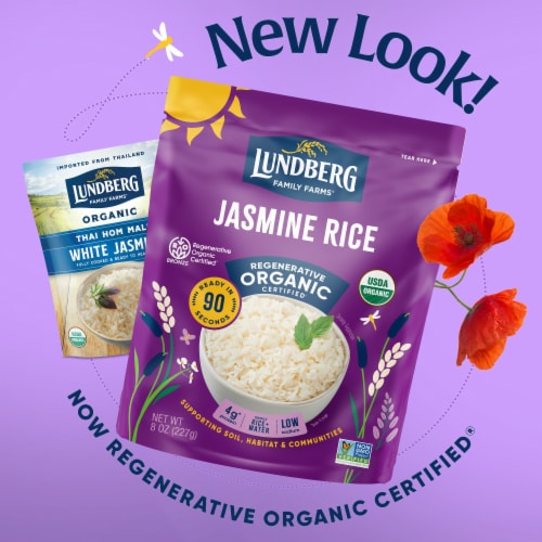 Lundberg Family Farms® Organic 90-Second White Jasmine Rice Pouch Perspective: left