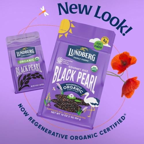Lundberg Family Farms® Regenerative Organic Black Pearl Rice Perspective: left