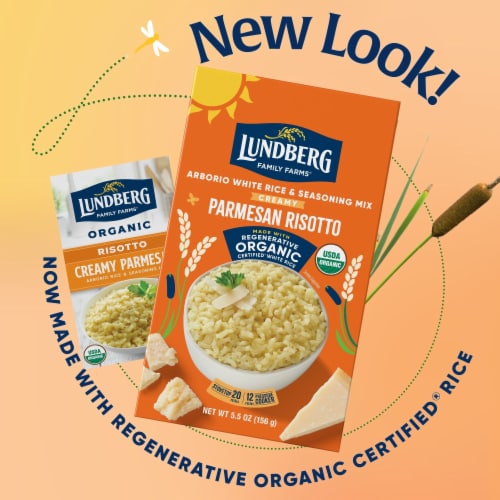 Lundberg Family Farms® Organic Risotto Creamy Parmesan Arborio Rice & Seasoning Mix Perspective: left