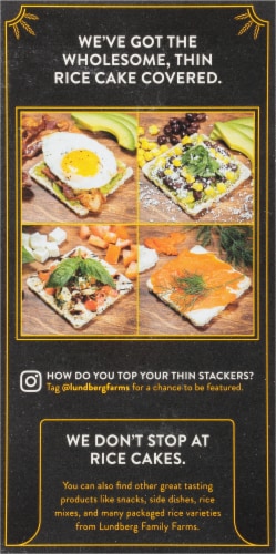 Lundberg Family Farms® Organic Thin Stackers Cracked Black Pepper Rice Cakes Perspective: left