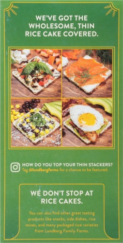 Lundberg Family Farms Organic Thin Stackers Basil & Thyme Rice Cakes Perspective: left