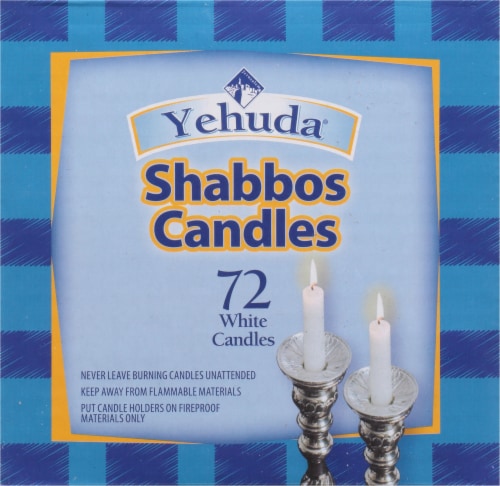 Yehuda® Sabbath Candles - White Perspective: left