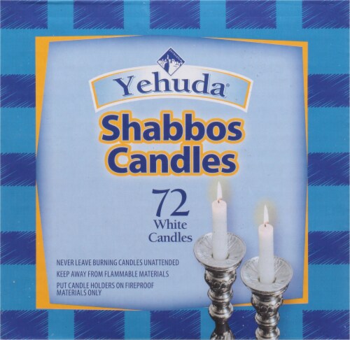 Yehuda® Sabbath Candles - White Perspective: left