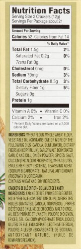 Kedem Whole Wheat Crackers With Garlic & Dill Perspective: left