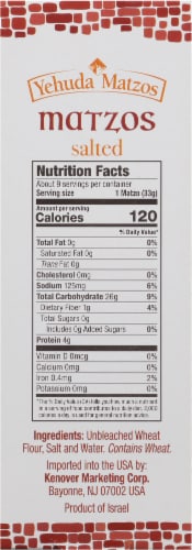 Yehuda® Lite Salted Thin Matzo Perspective: left