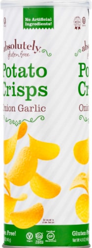 Absolutely Gluten Free Onion Garlic Potato Crisps Perspective: left