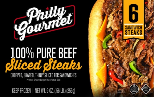 Philly Gourmet® 100% Beef Sliced Steaks Perspective: left