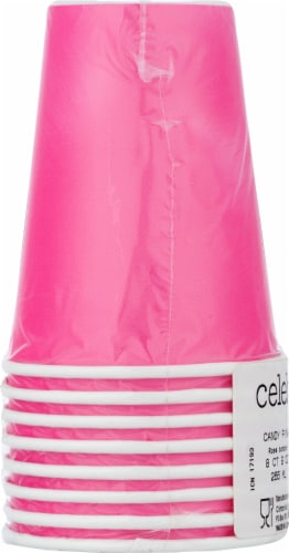 Creative Converting Celebrations Party Cup - 8 pk - Candy Pink Perspective: left