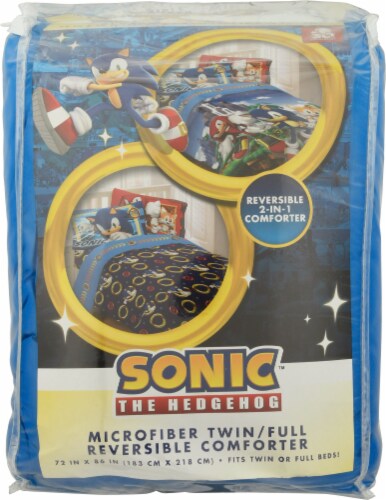 SEGA Sonic the Hedgehog Sonic On the Move Comforter Perspective: left