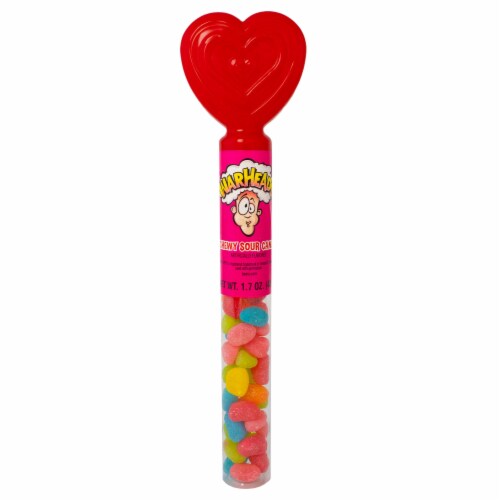 Valentine's Heart Tubes Fruity Chewy Candy Perspective: left