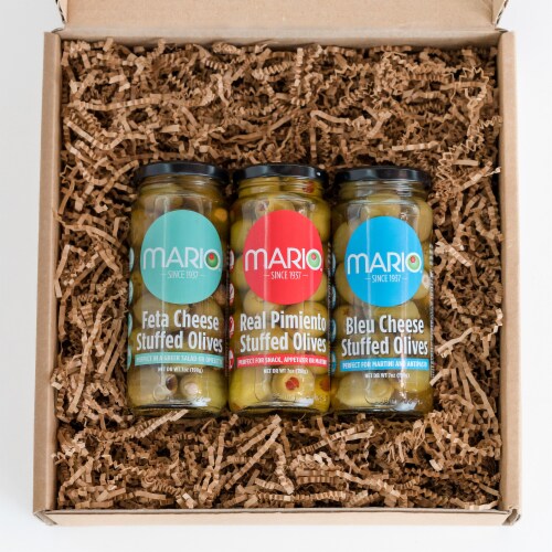 Mario 7oz Stuffed Green Olive 3-Pack Assortment Perspective: left