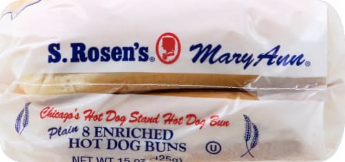 S. Rosen's Plain Hotdog Buns Perspective: left