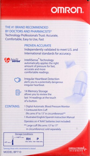 Omron Automatic Blood Pressure Monitor Perspective: left