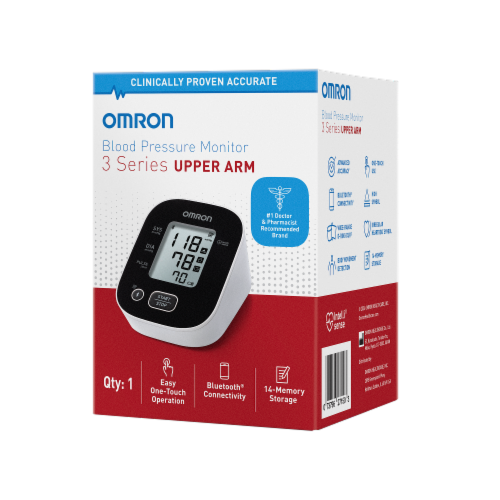 Omron 3 Series Upper Arm Digital Blood Pressure Monitor Perspective: left