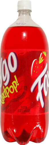 Faygo Red Soda Bottle Perspective: left