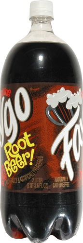 Faygo Root Beer Soda Bottle Perspective: left