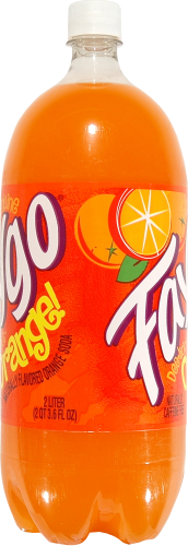 Faygo Orange Soda Bottle Perspective: left
