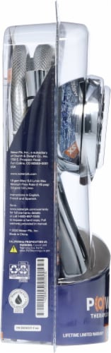 Waterpik® PowerPulse+ Six Settings Handheld Chrome Showerhead Perspective: left