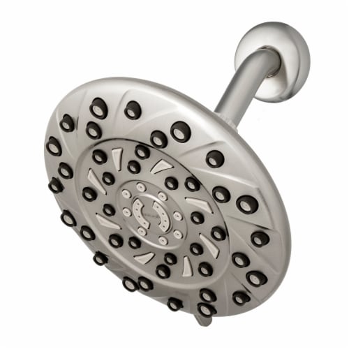 Waterpik® RainFall+™ Rain Shower Head with PowerPulse Massage Perspective: left