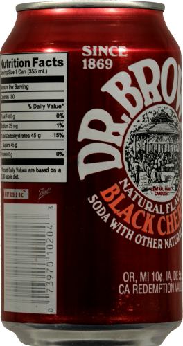 Dr. Brown's Black Cherry Soda Perspective: left
