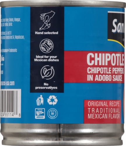 Sans Marcos Chipotle Peppers In Adobo Sauce Perspective: left