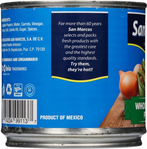 San Marcos Whole Jalapeno Peppers Perspective: left