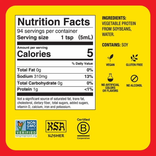 Bragg® Liquid Aminos Gluten-Free Soy Protein Seasonin Perspective: left